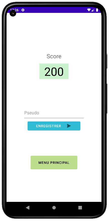 Capture d'écran du jeu Calculation Mindset lors de la fin de la partie