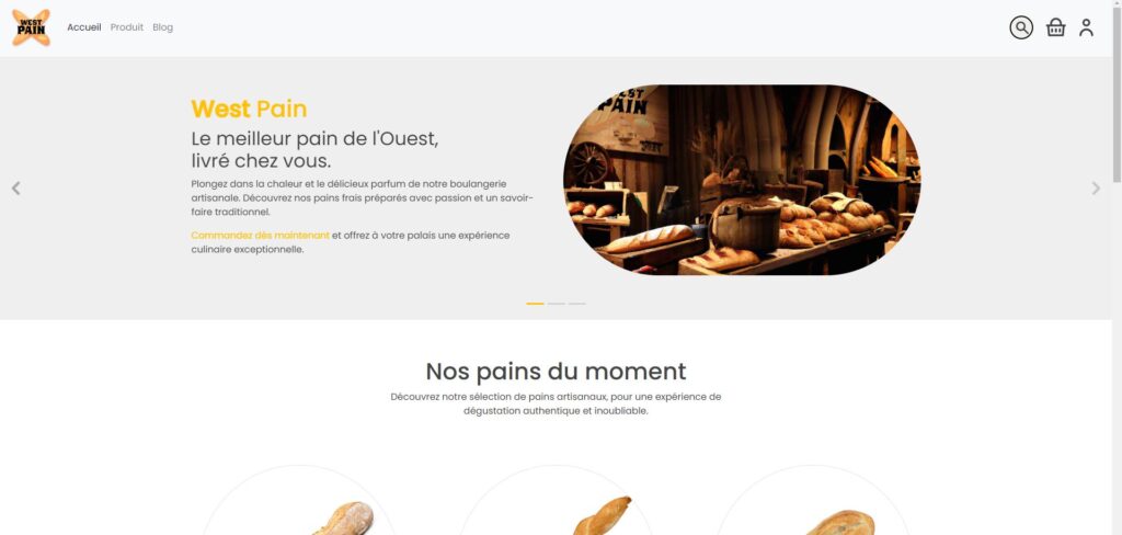Page d'accueil WESTPAIN