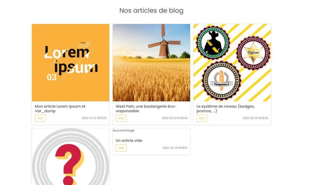 Page de blog