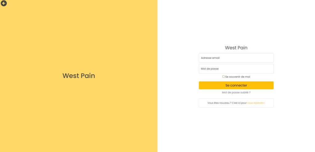 Page de connexion