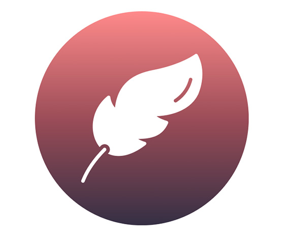 Logo Pluma sombre